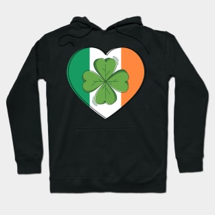 Shamrock with Ireland flag Hoodie